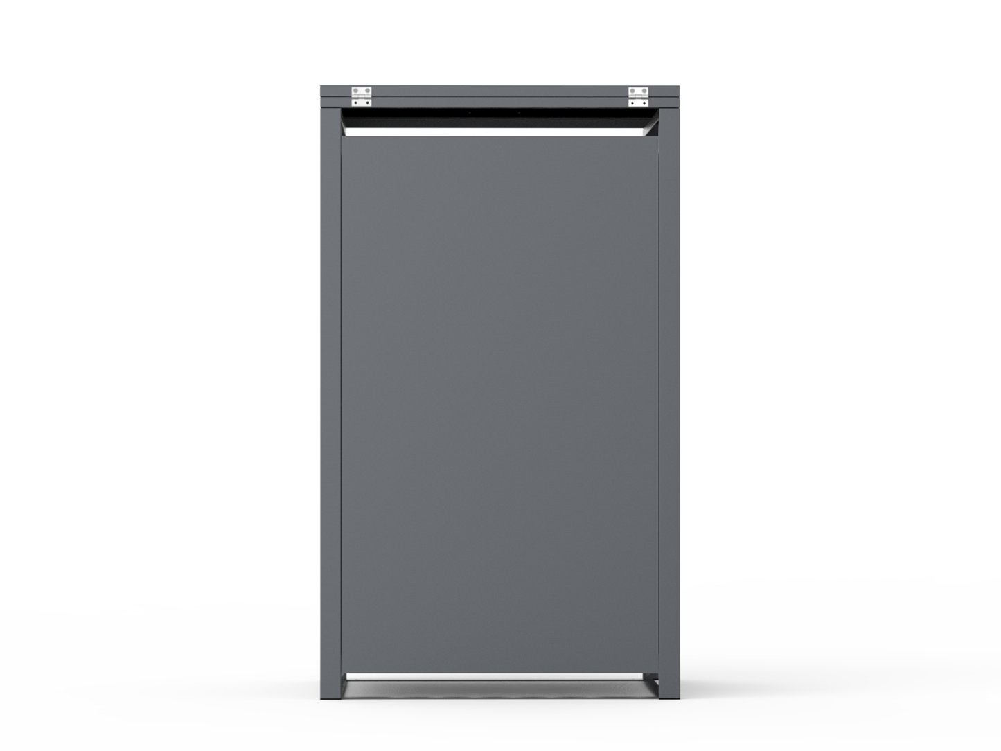 Anthracite Galvanized Steel Wheelie Bin Cover Pedal Opening | Single