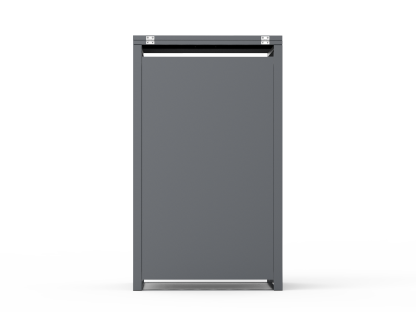 Anthracite Galvanized Steel Wheelie Bin Cover Pedal Opening | Single