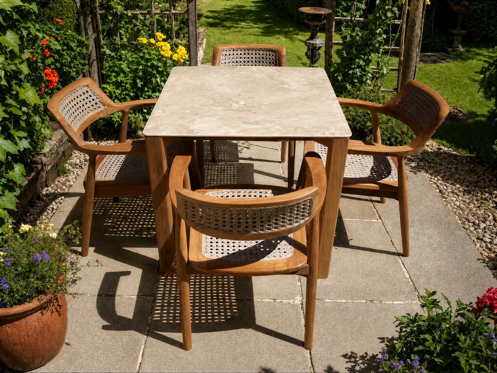 Pedro 4 Chair Dining Set