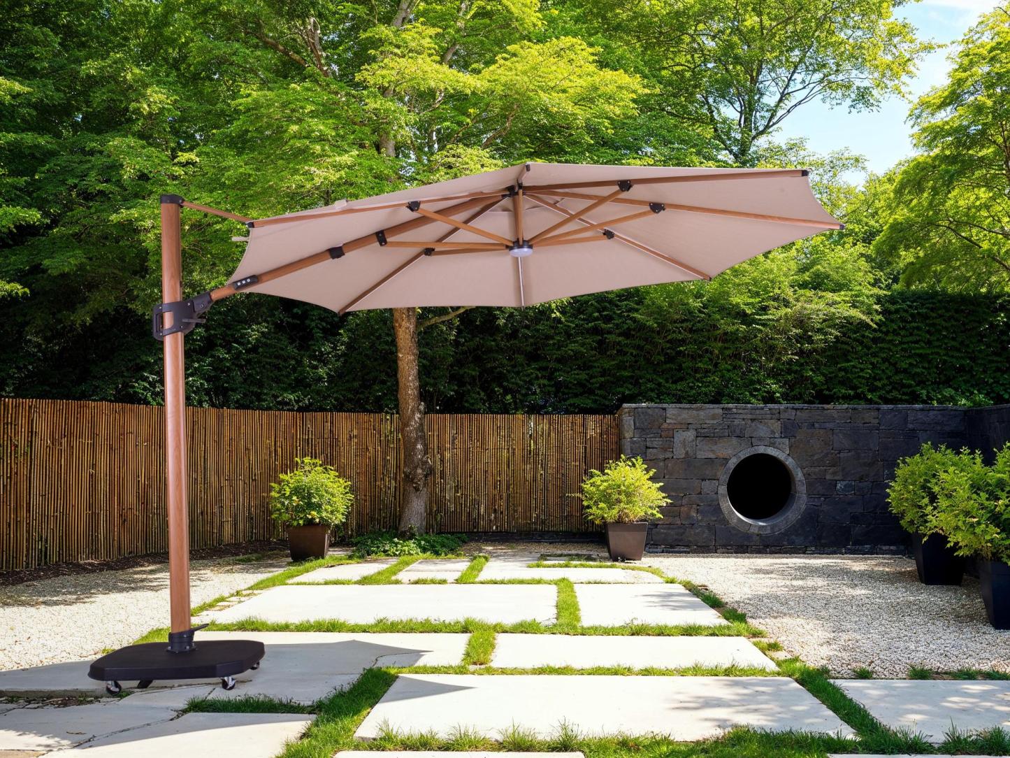 Pisa 3.5M Dia Cantilever Parasol with LED Lights | Pre-Order End of May