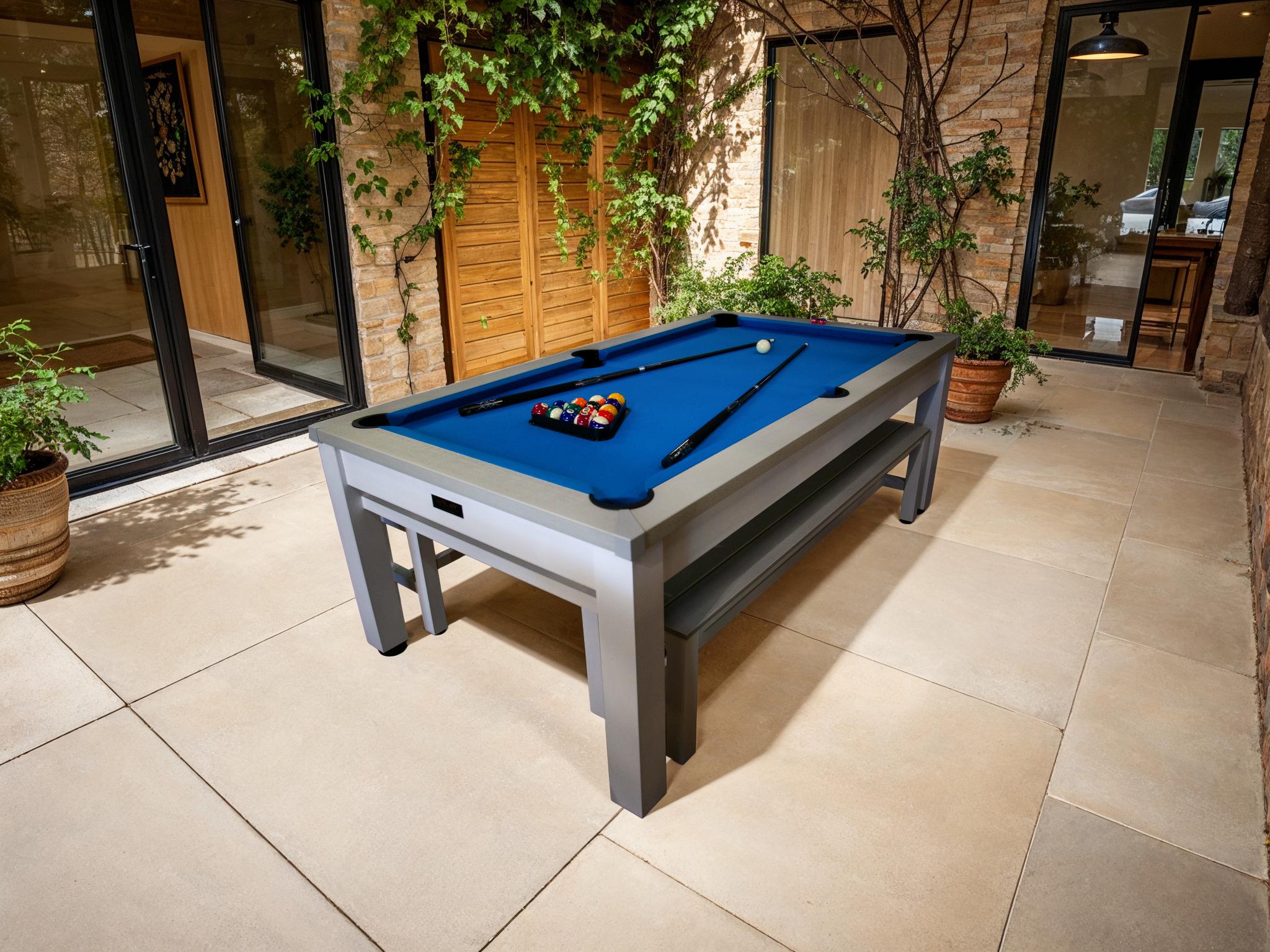 Outdoor Games Diner Table | Grey & White