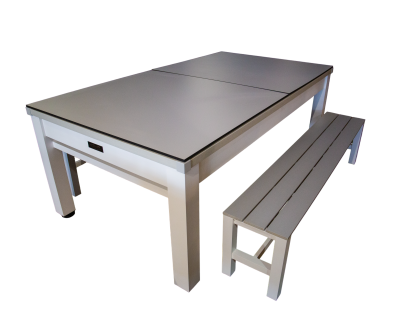 Outdoor Games Diner Table | Grey & White-Garden Furniture Centre-Games Tables,Accessories,HighRange-{collection_title}