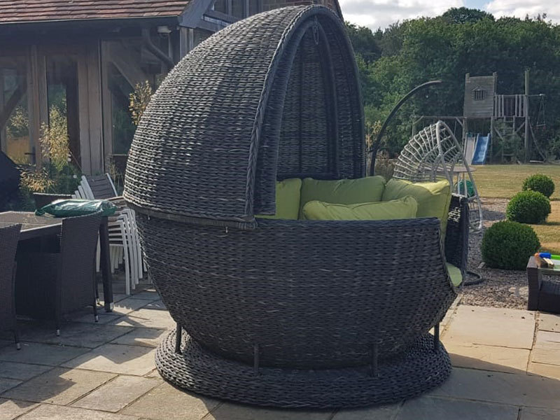 Midnight Montana Apple Day Bed-Garden Furniture Centre-HighRange,Rattan,Loungers,Outdoor Furniture,Rattan Furniture,Loungers & Daybeds,Montana Range,Rattan Loungers,Montana,Rattan Loungers Loungers-{collection_title}