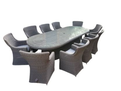 Summergrass 10 Chair Oval Set -Garden Furniture Centre-HighRange,Rattan,Outdoor Dining,Outdoor Furniture,Rattan Furniture-{collection_title}