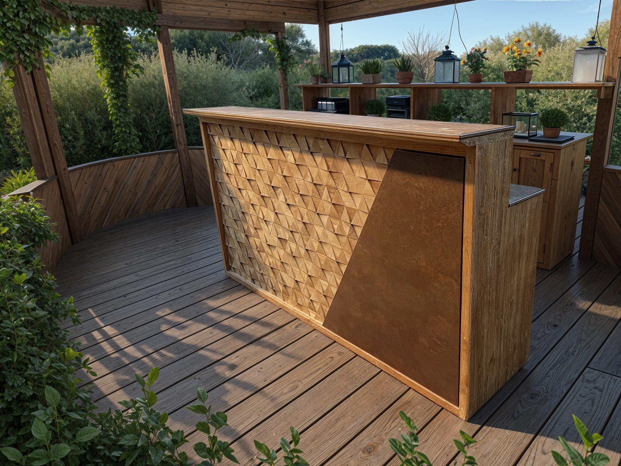 San Marino Teak and Ceramic Bar-Garden Furniture Centre-Showroom on Display,Bars & Bar Sets,Outdoor Furniture,Tables,Teak Tables,Bars-{collection_title}