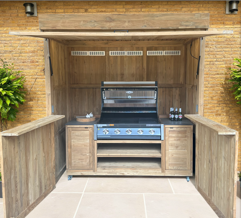 Bari Kitchen Storage Cabinet -Garden Furniture Centre-HighRange,Reclaimed Furniture,Bari,Modular Furniture,Teak,Outdoor Furniture,Outdoor Kitchens,The Bari Outdoor Kitchen Range,Outdoor Kitchen,Storage Cabinet-{collection_title}