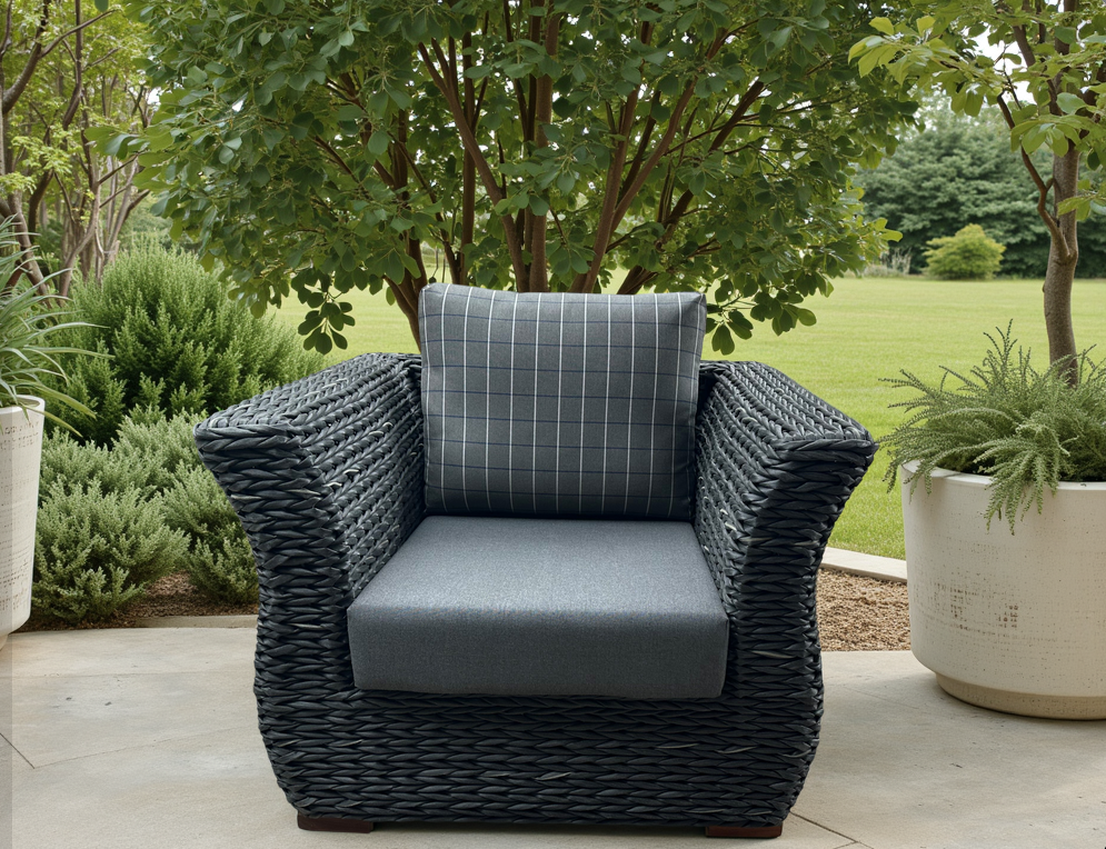 Midnight Montana Armchair -Garden Furniture Centre-MidInstock,instock,MidRange,Outdoor Lounging,Rattan,Outdoor Furniture,Rattan Furniture,Montana Range,Rattan Chairs,Montana-{collection_title}