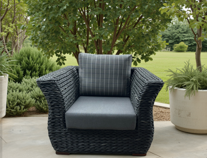 Midnight Montana Armchair -Garden Furniture Centre-MidInstock,instock,MidRange,Outdoor Lounging,Rattan,Outdoor Furniture,Rattan Furniture,Montana Range,Rattan Chairs,Montana-{collection_title}