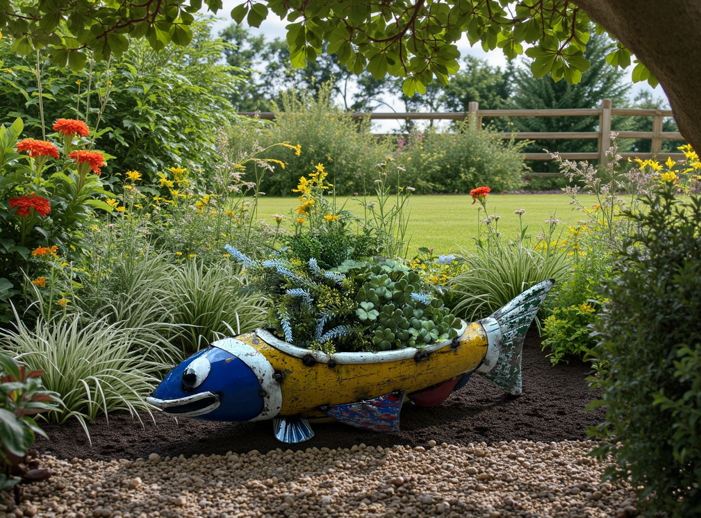 Travis The Trout Planter-Garden Furniture Centre-48Hour Dispatch,LowRange,Ornaments,Accessories,Ranges,Animal Garden Ornaments,Think Outside Range,Metal Garden Ornaments,Garden Planters,Think Outside Range Ranges,Ornaments Accessories-{collection_title}