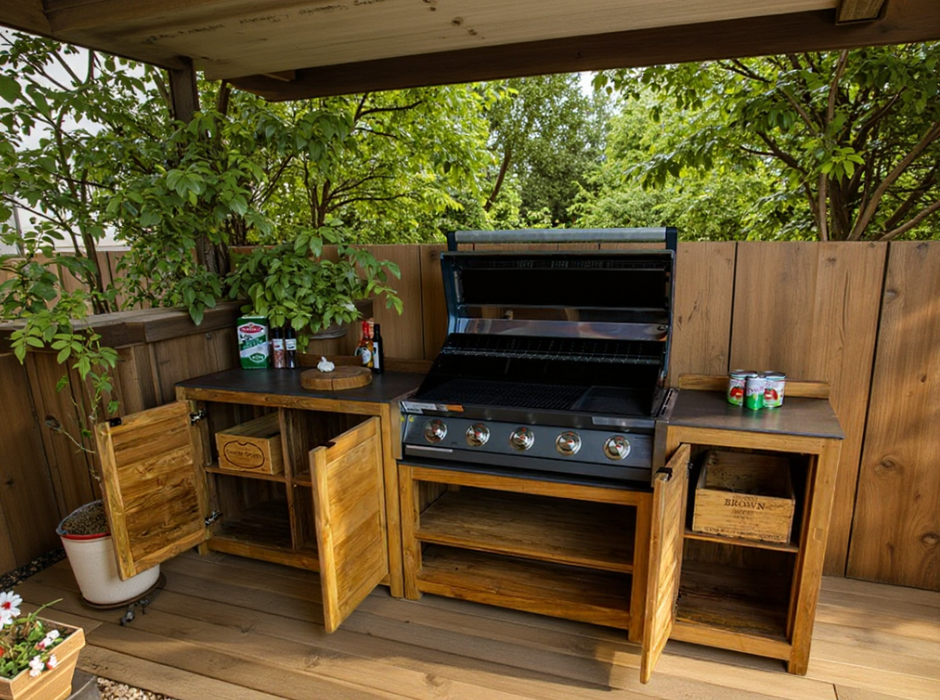 Bari Teak Outdoor Kitchen Set 3-Garden Furniture Centre-HighRange,Reclaimed Furniture,Kitchen Set,Showroom exdis,Bari,Outdoor Furniture,Outdoor Kitchens,The Bari Outdoor Kitchen Range-{collection_title}