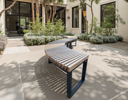 Mandalay Curved Backless Bench | FSC® Certified-Garden Furniture Centre-MidInstock,instock,MidRange,Backless,Outdoor Furniture,Teak Garden Furniture,Benches,FSC®,Teak Benches Benches,Tree Benches,Curved Benches,Teak,Teak Benches-{collection_title}