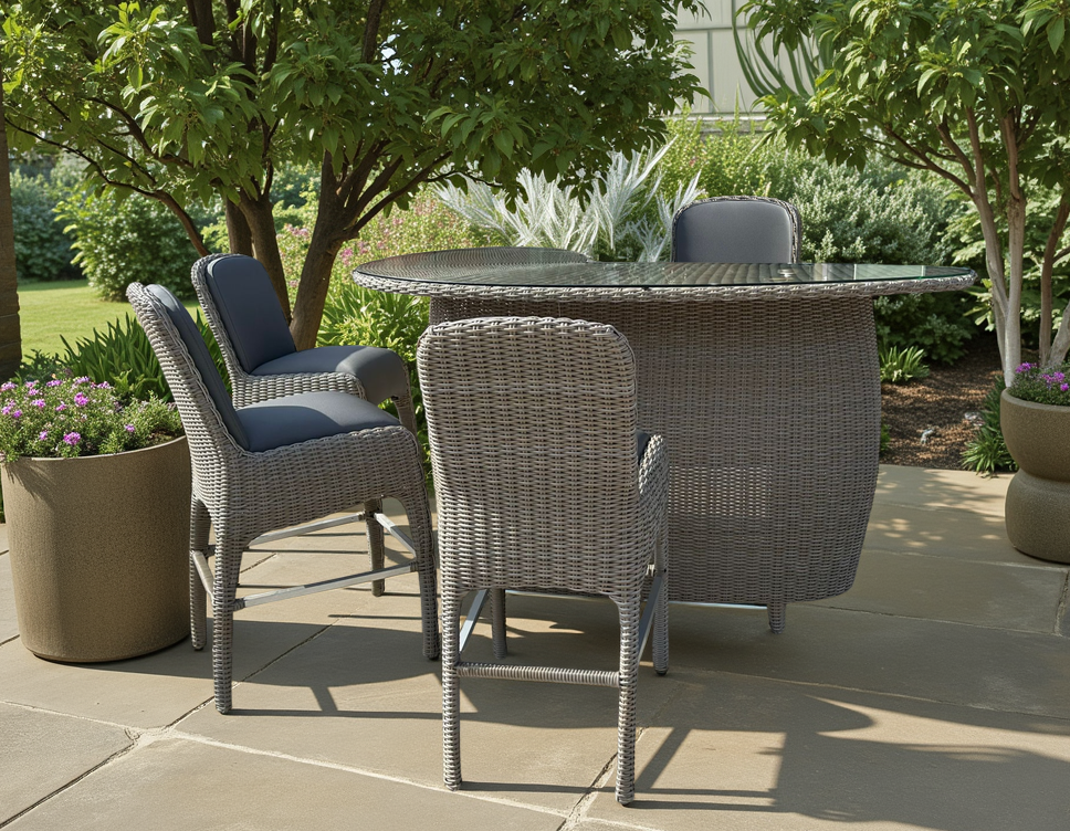 Meteor Spa Bar 4 Chair Set-Garden Furniture Centre-HighRange,Outdoor Dining,Outdoor Furniture,Rattan Furniture,Bars & Bar Sets,Meteor Range,Rattan,Rattan Sets,Meteor-{collection_title}