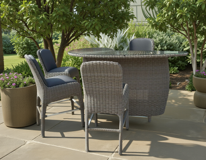 Meteor Spa Bar 4 Chair Set-Garden Furniture Centre-HighRange,Outdoor Dining,Outdoor Furniture,Rattan Furniture,Bars & Bar Sets,Meteor Range,Rattan,Rattan Sets,Meteor-{collection_title}