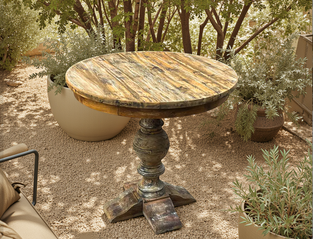 Java Teak Table | 80cm Dia-Garden Furniture Centre-Teak,Teak Tables,Tables,Dining Table,Outdoor Furniture,Outdoor Dining-{collection_title}