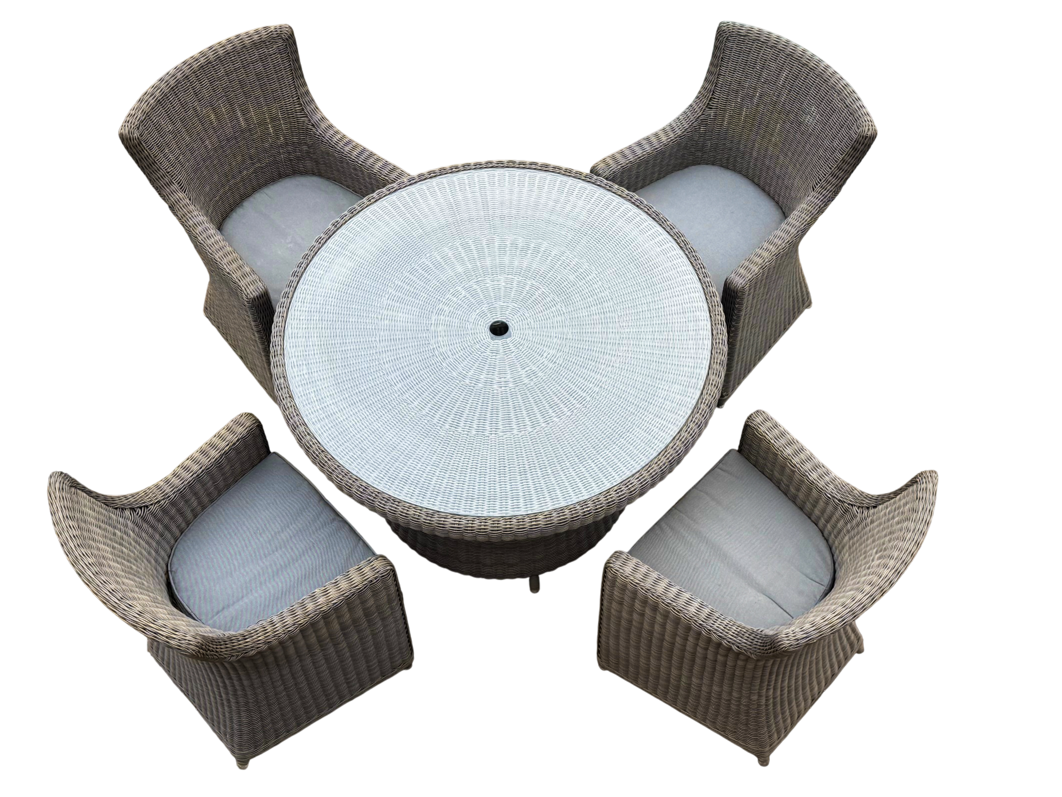 Seville 4 Chair Round Dining Set -Garden Furniture Centre-HighRange,Rattan,Outdoor Dining,Sale,Rattan Furniture,Outdoor Sale-{collection_title}