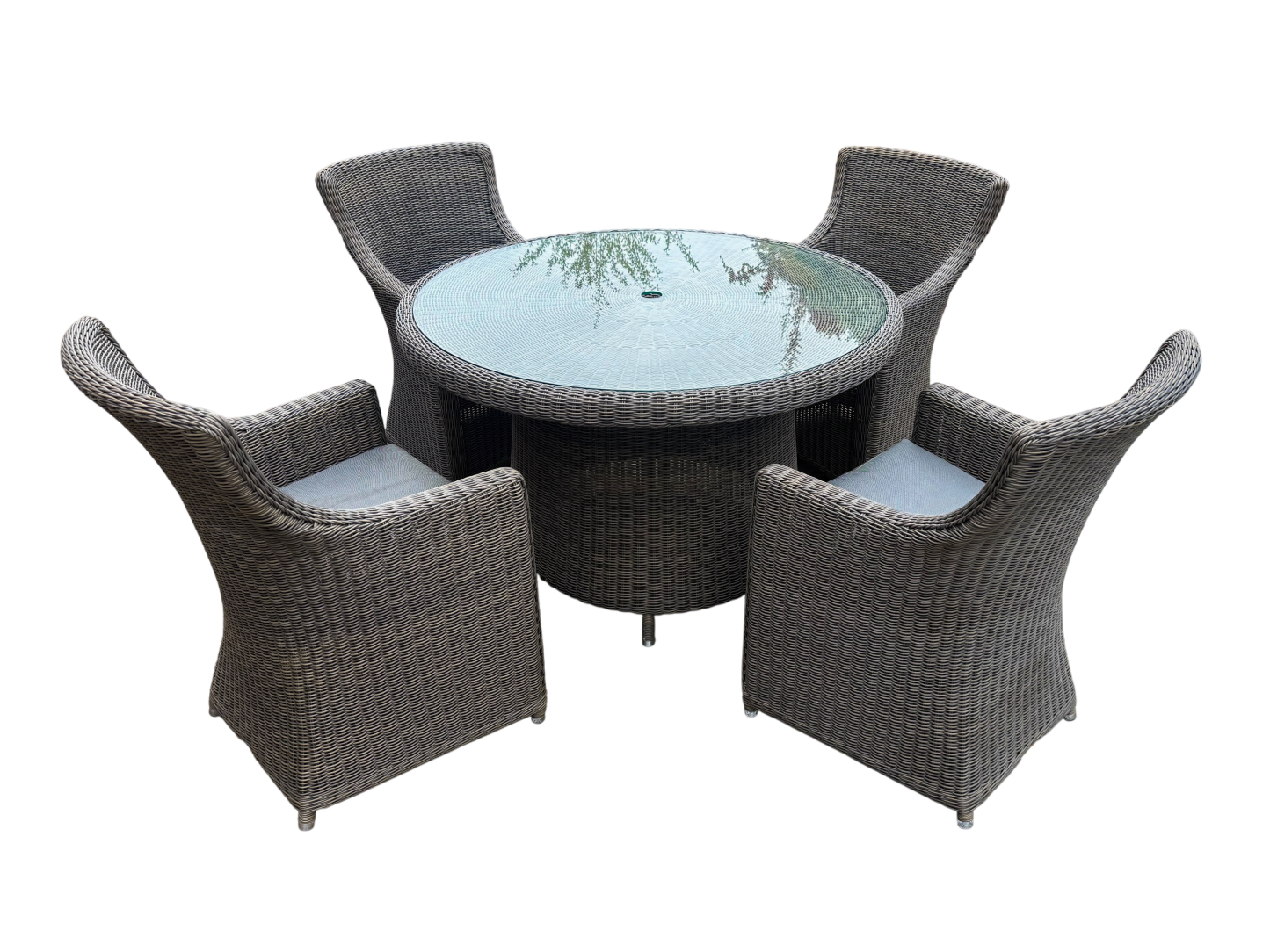 Seville 4 Chair Round Dining Set -Garden Furniture Centre-HighRange,Rattan,Outdoor Dining,Sale,Rattan Furniture,Outdoor Sale-{collection_title}
