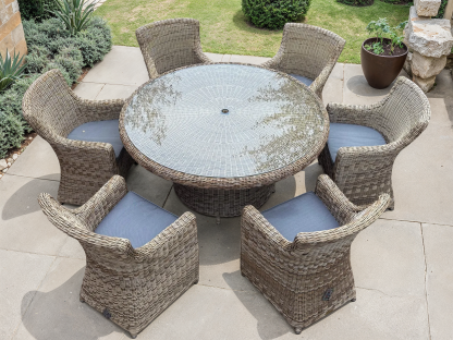 Seville 6 Chair Round Dining Set-Garden Furniture Centre-HighRange,Rattan,Outdoor Dining,Rattan Furniture,Outdoor Sale-{collection_title}