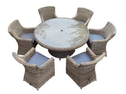 Seville 6 Chair Round Dining Set-Garden Furniture Centre-HighRange,Rattan,Outdoor Dining,Rattan Furniture,Outdoor Sale-{collection_title}