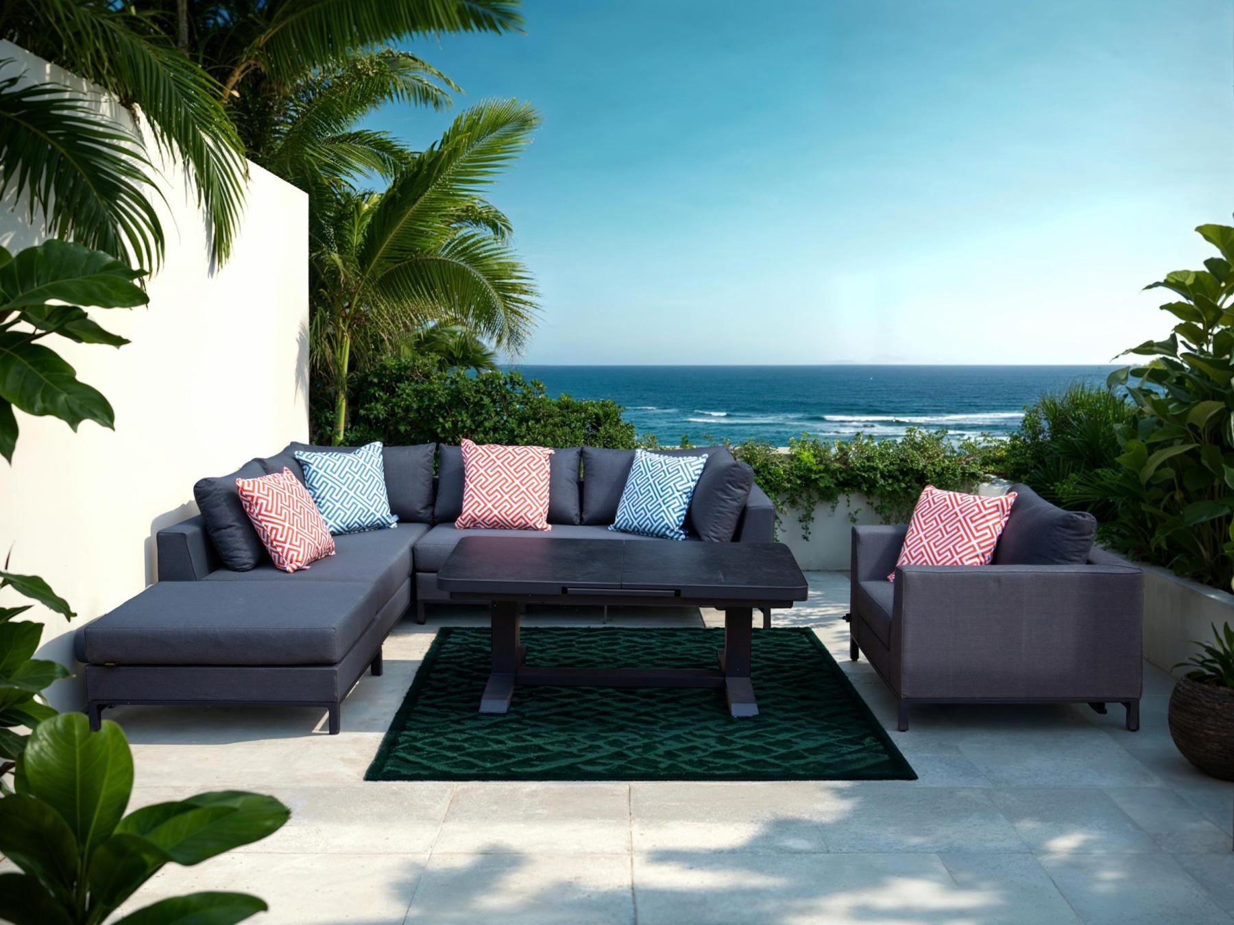 Sicilie Corner Sofa Unit | Left-Garden Furniture Centre-HighRange,Outdoor Lounging,Outdoor Furniture,Metal Furniture,Corner Lounge Units,Sicilie Range,Metal,Metal Sofas-{collection_title}