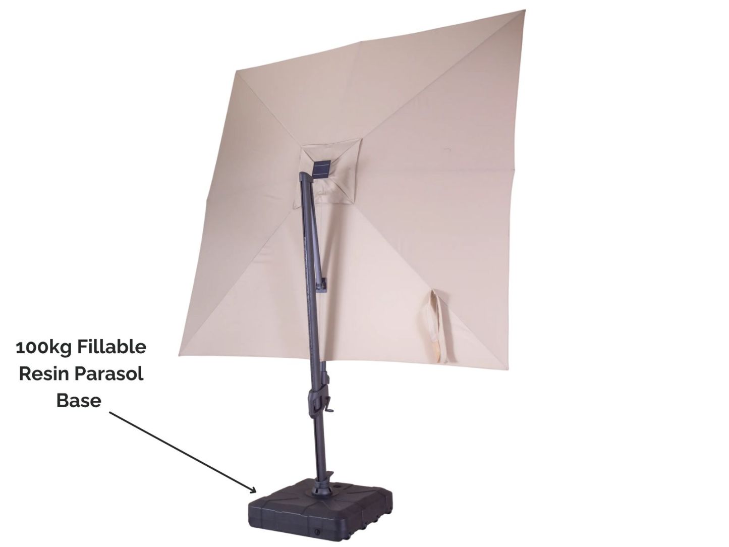 Sicily 3M Square Cantilever Parasol With LED Lights | Pre-Order