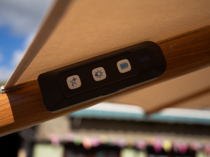 Pisa 3.5M Dia Cantilever Parasol with LED Lights-Garden Furniture Centre-HighRange,Round,Cantilever Parasols Parasols,Parasols,Cantilever Parasols-{collection_title}