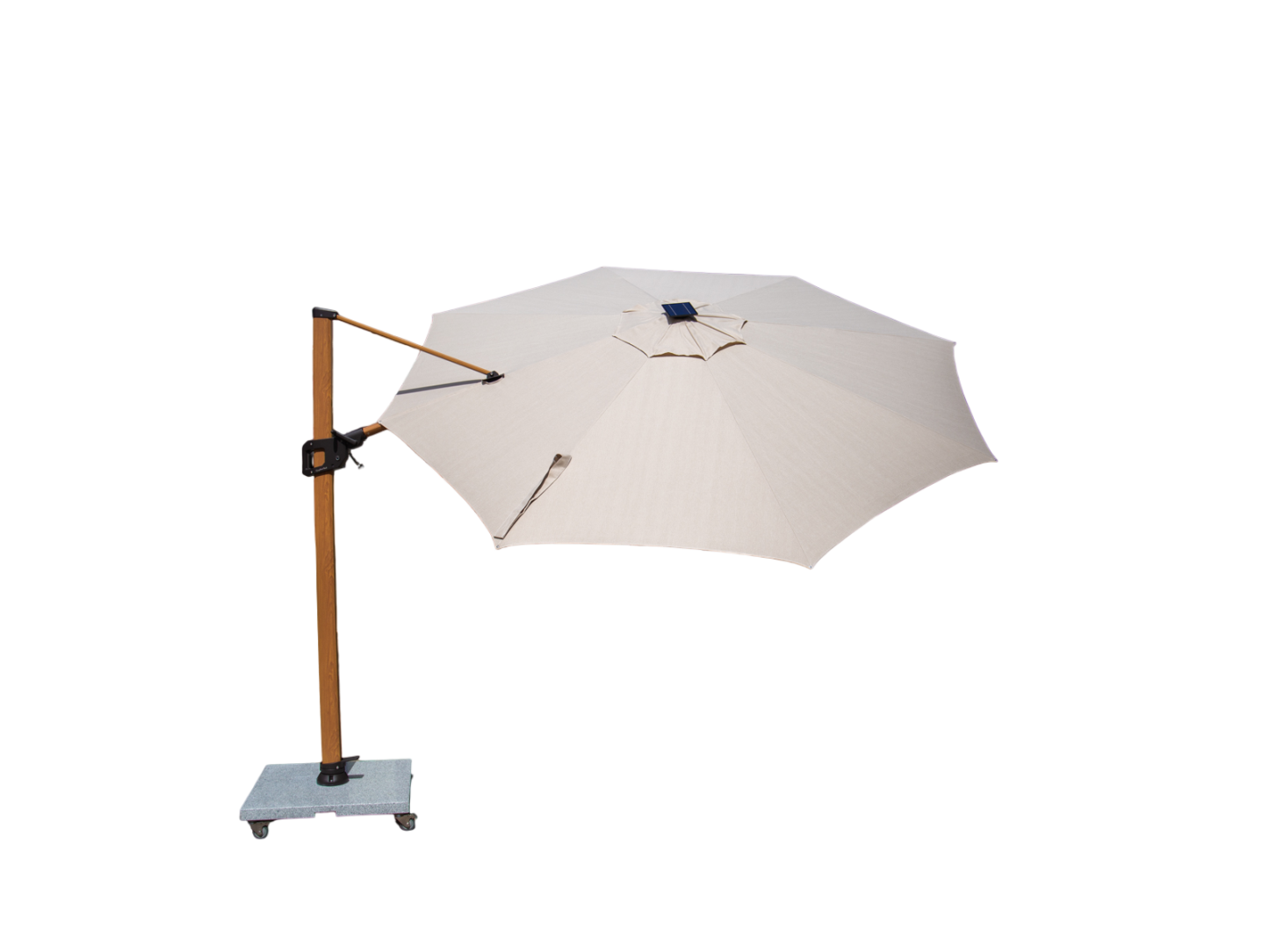 Pisa 3.5M Dia Cantilever Parasol with LED Lights-Garden Furniture Centre-HighRange,Round,Cantilever Parasols Parasols,Parasols,Cantilever Parasols-{collection_title}