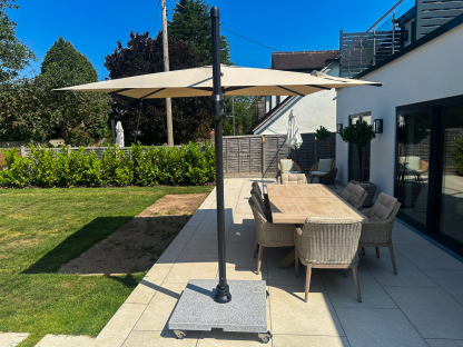 Sicily 3M Square Cantilever Parasol With LED Lights