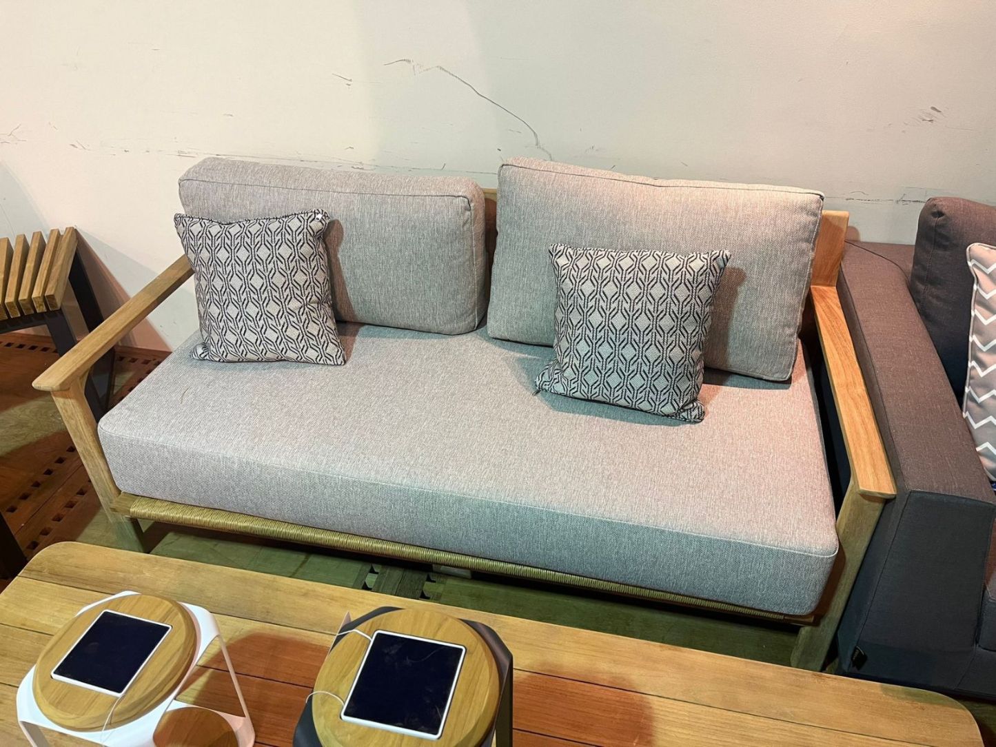 Sienna Lounge 2 Seater Sofa | Ex-display-Garden Furniture Centre-HighRange,Outdoor Furniture,Teak Garden Furniture,Sienna Range,Sale,Clearance Line,Outdoor Lounging,Teak,Teak Sofas,Sofa,Ex-Display,Showroom exdis-{collection_title}