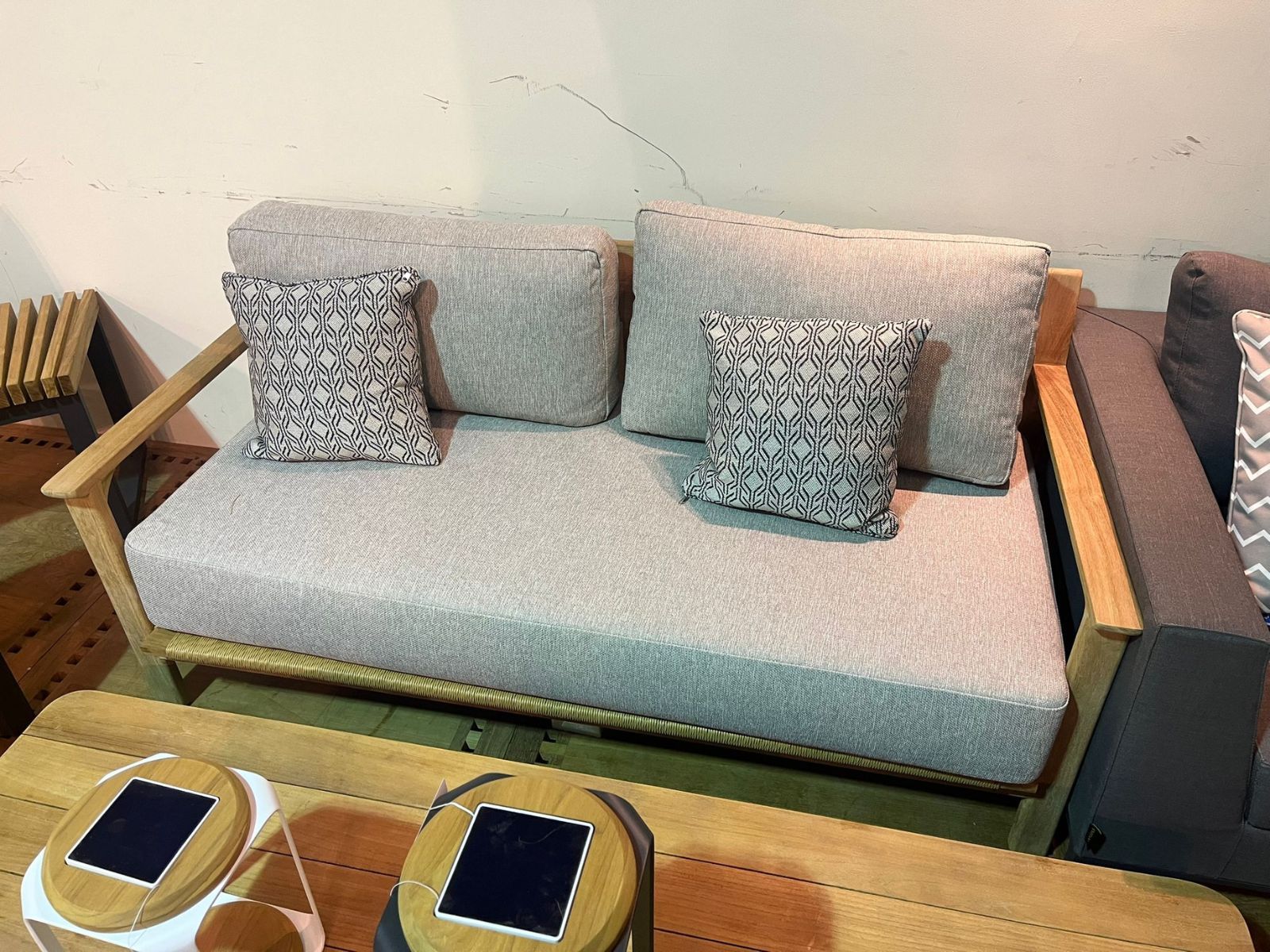 Sienna Lounge 2 Seater Sofa | Ex-display-Garden Furniture Centre-HighRange,Outdoor Furniture,Teak Garden Furniture,Sienna Range,Sale,Clearance Line,Outdoor Lounging,Teak,Teak Sofas,Sofa,Ex-Display,Showroom exdis-{collection_title}