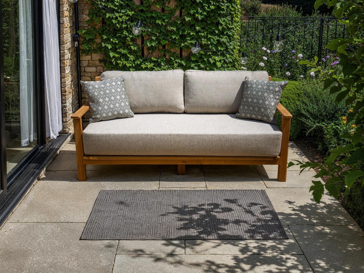 Sienna Lounge 2 Seater Sofa | Ex-display-Garden Furniture Centre-HighRange,Outdoor Furniture,Teak Garden Furniture,Sienna Range,Sale,Clearance Line,Outdoor Lounging,Teak,Teak Sofas,Sofa,Ex-Display,Showroom exdis-{collection_title}