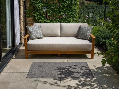 Sienna Lounge 2 Seater Sofa | Ex-display-Garden Furniture Centre-HighRange,Outdoor Furniture,Teak Garden Furniture,Sienna Range,Sale,Clearance Line,Outdoor Lounging,Teak,Teak Sofas,Sofa,Ex-Display,Showroom exdis-{collection_title}