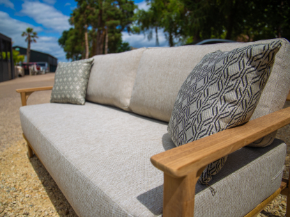 Sienna Lounge 2 Seater Sofa | Ex-display-Garden Furniture Centre-HighRange,Outdoor Furniture,Teak Garden Furniture,Sienna Range,Sale,Clearance Line,Outdoor Lounging,Teak,Teak Sofas,Sofa,Ex-Display,Showroom exdis-{collection_title}