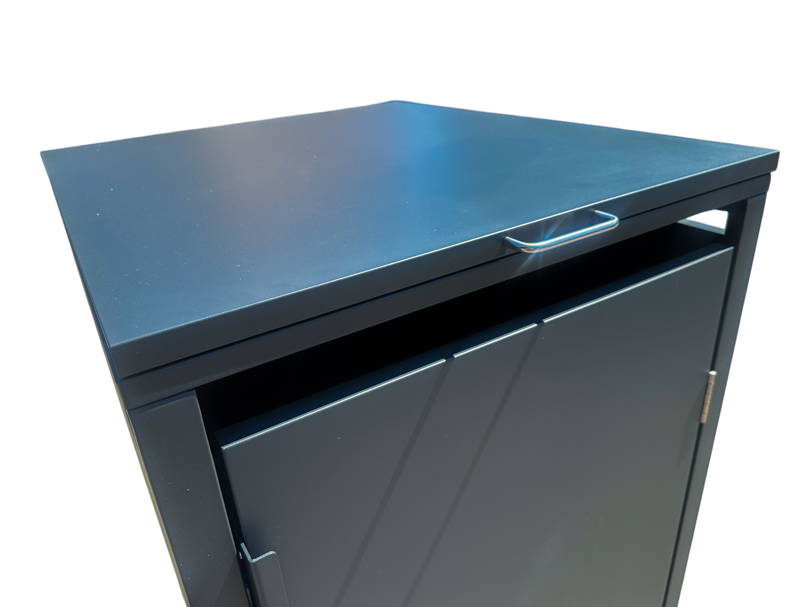 Anthracite Single Solid Panel Wheelie Bin Storage