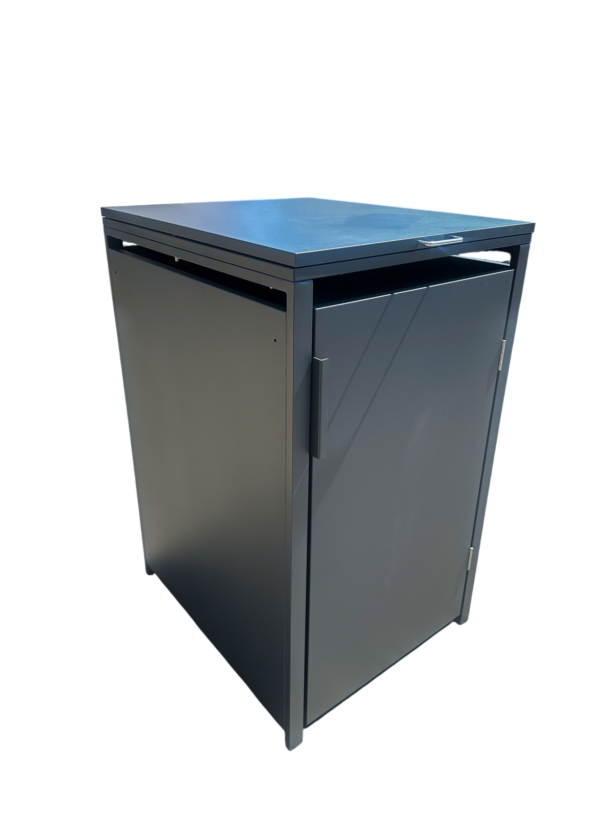 Anthracite Single Solid Panel Wheelie Bin Storage
