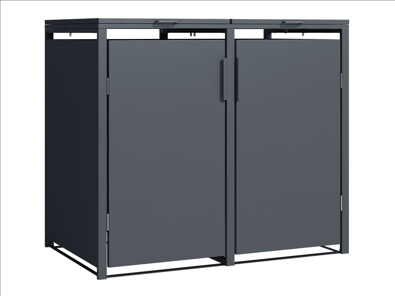 Anthracite Solid Panel Double Wheelie Bin Cover