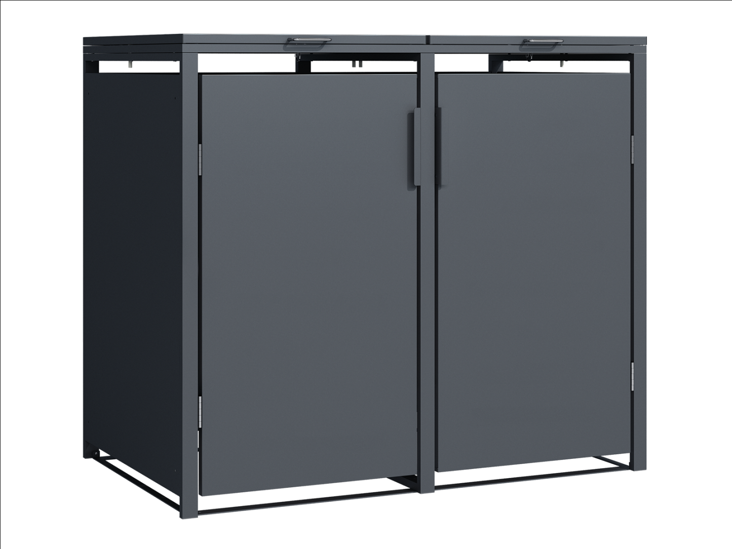 Anthracite Solid Panel Double Wheelie Bin Cover