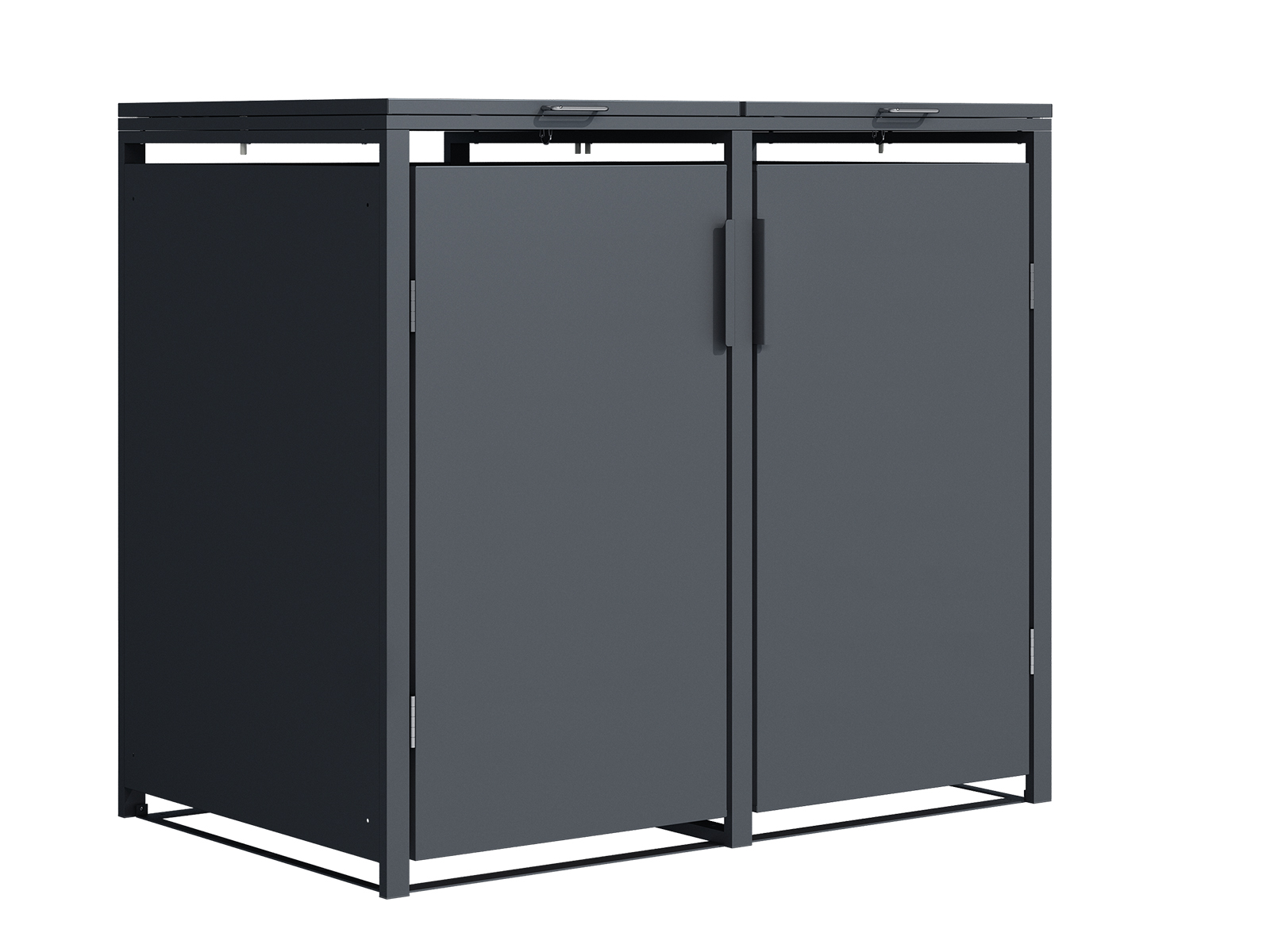 Anthracite Solid Panel Double Wheelie Bin Cover