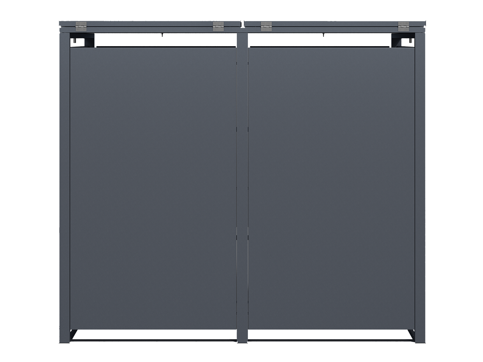 Anthracite Solid Panel Double Wheelie Bin Cover