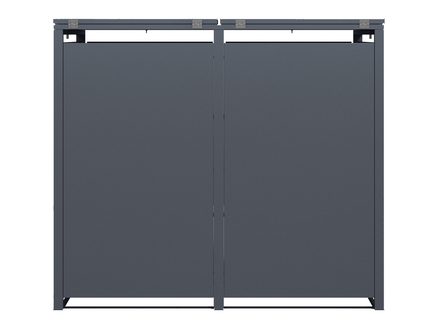 Anthracite Solid Panel Double Wheelie Bin Cover