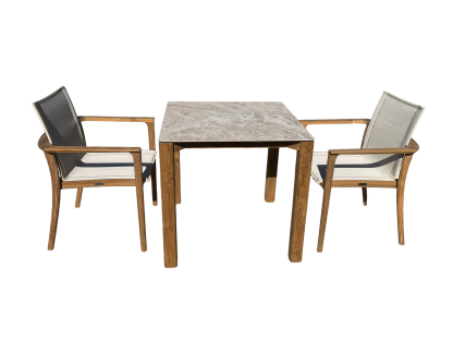 TNT Faro Teak Dining Set | 2 Chair