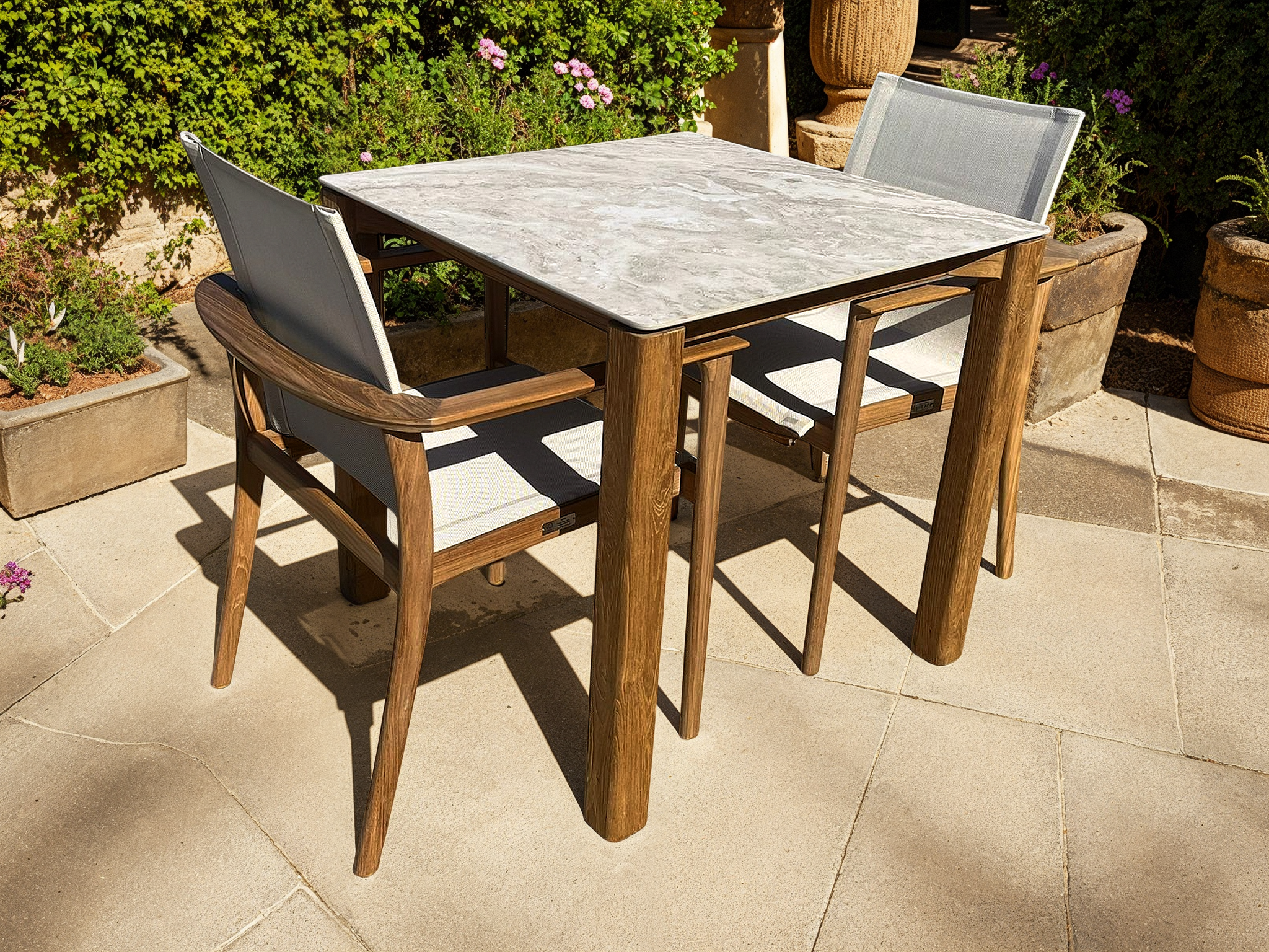 TNT Faro Teak Dining Set | 2 Chair