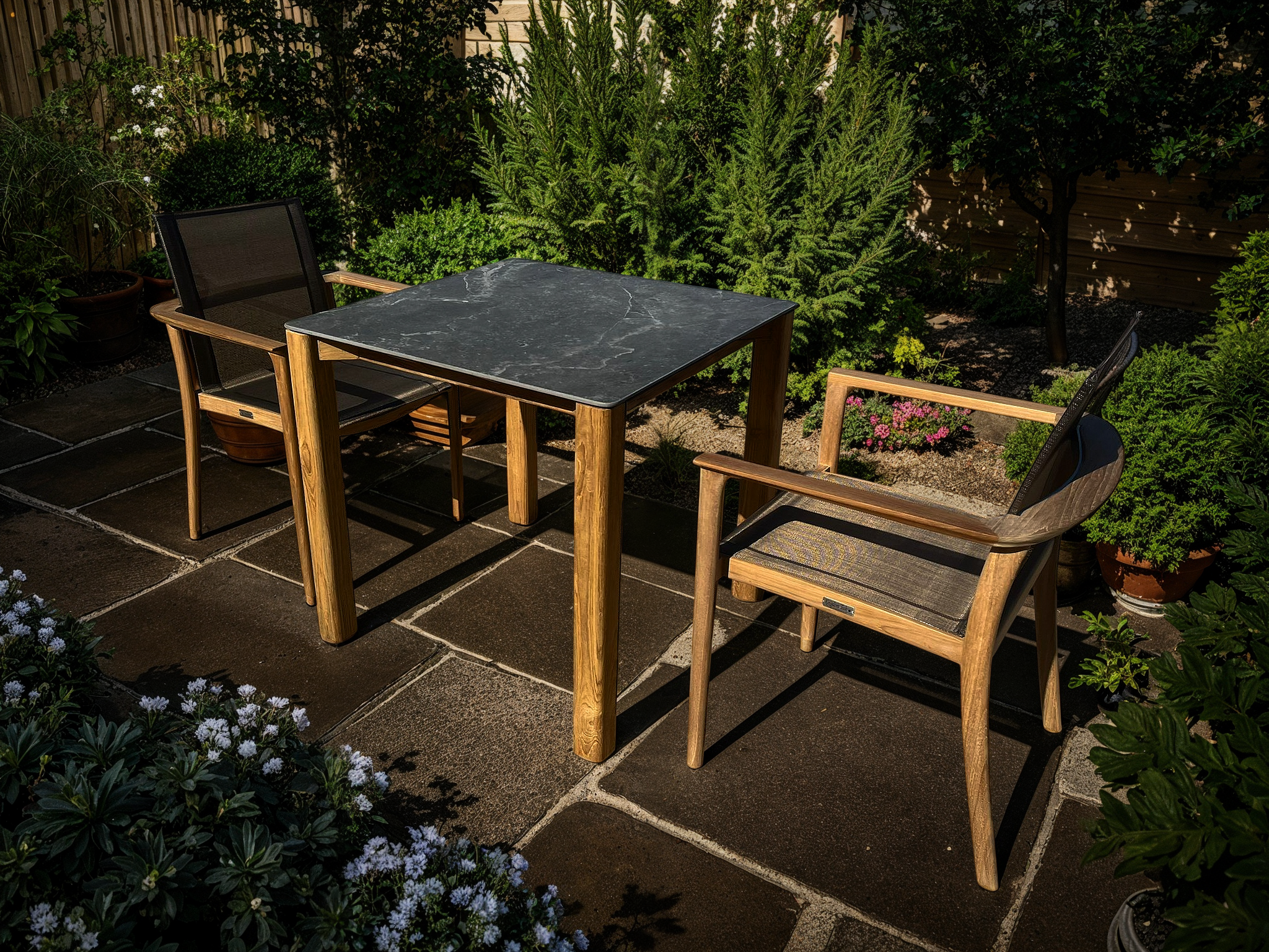 TNT Faro Teak Dining Set | 2 Chair