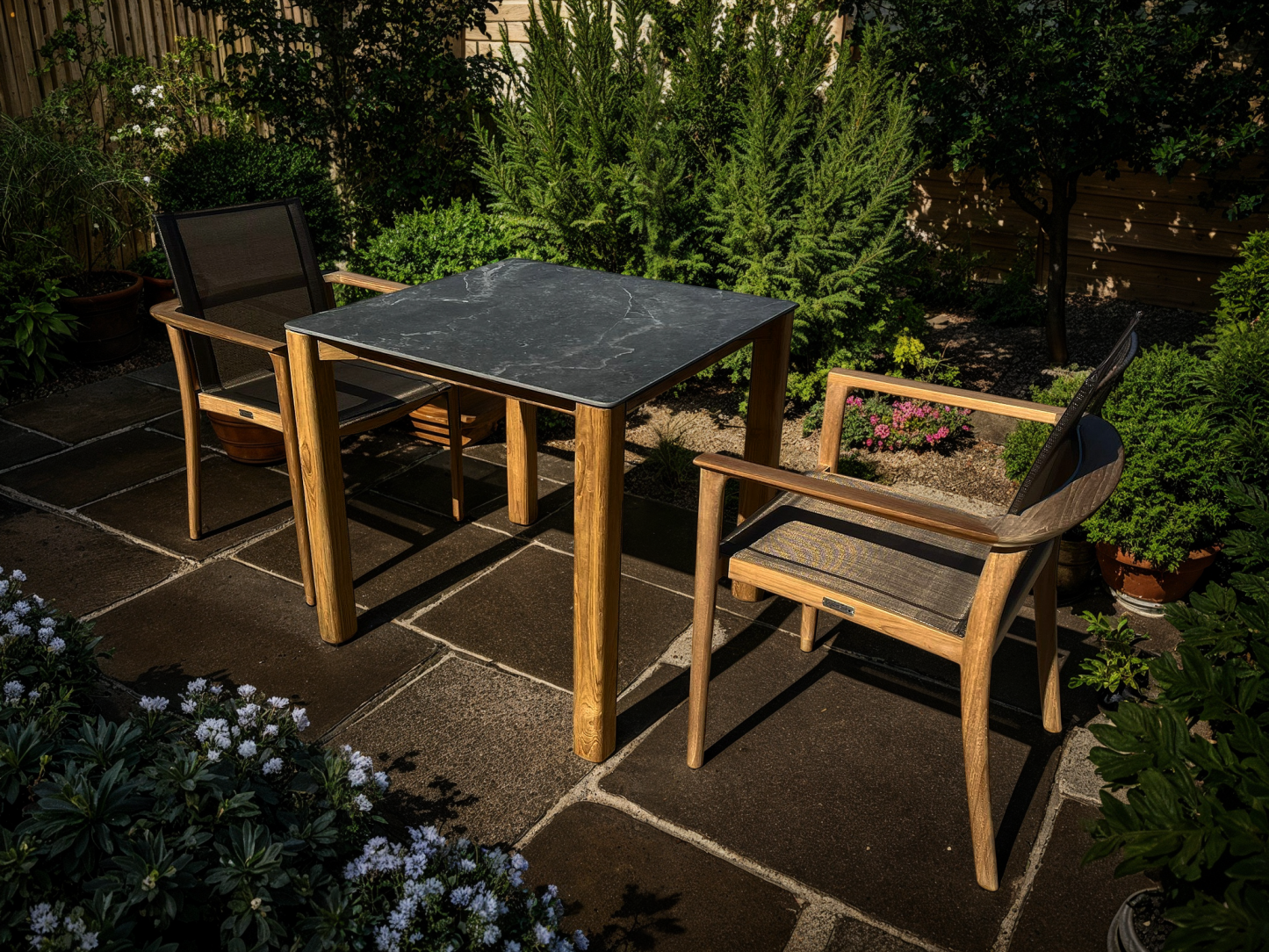 TNT Faro Teak Dining Set | 2 Chair