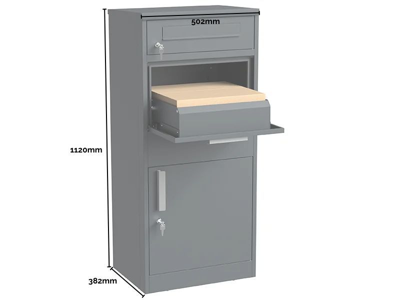 Anthracite Parcel And Letter Box | November Offers-Garden Furniture Centre-Parcel Box,LowRange,Accessories,Outdoor Storage,Storage Accessories,Wheelie Bin Storage,Wheelie Bin Covers,Monthly Offers-{collection_title}