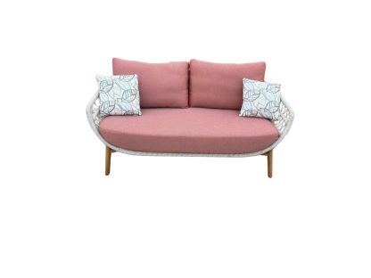 Vasca Rope 2 Seater Sofa Set | Beige Frame-Garden Furniture Centre-HighRange,lounge suite,Outdoor Furniture,Lounge Suites & Sets,HIGOLD Range,Teak,Teak Sets-{collection_title}