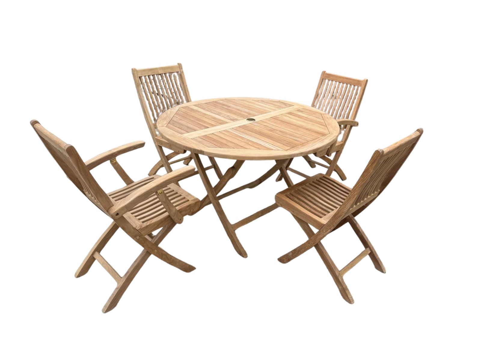 Henley Round Folding Table -120cm Diameter -Garden Furniture Centre-MidRange,Outdoor Dining,Dining Table,Outdoor Furniture,Teak Garden Furniture,Teak,Tables,Teak Tables-{collection_title}