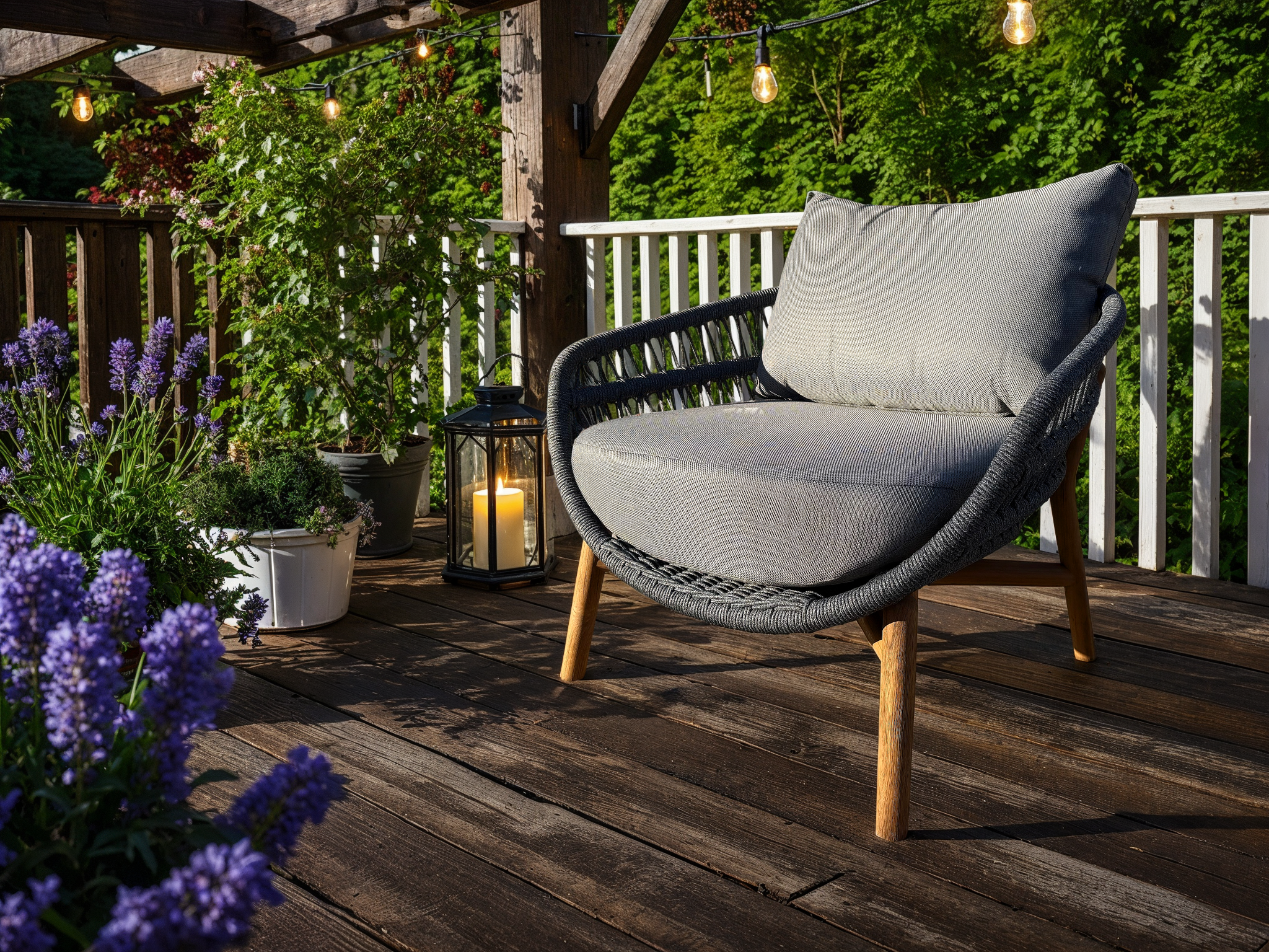 Vasca Rope Armchair | Dark Grey