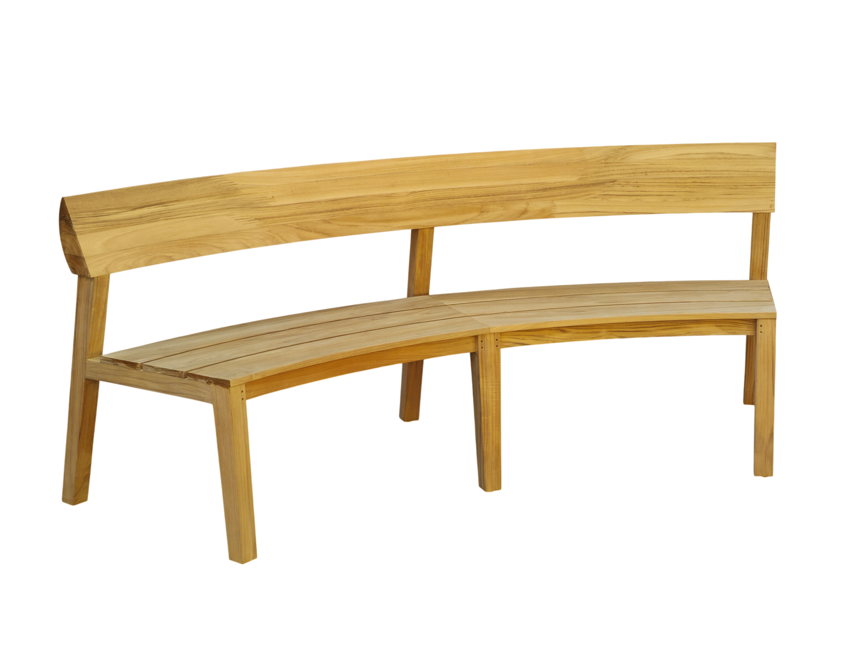 Veluta Curved Teak Bench | FSC® Certified