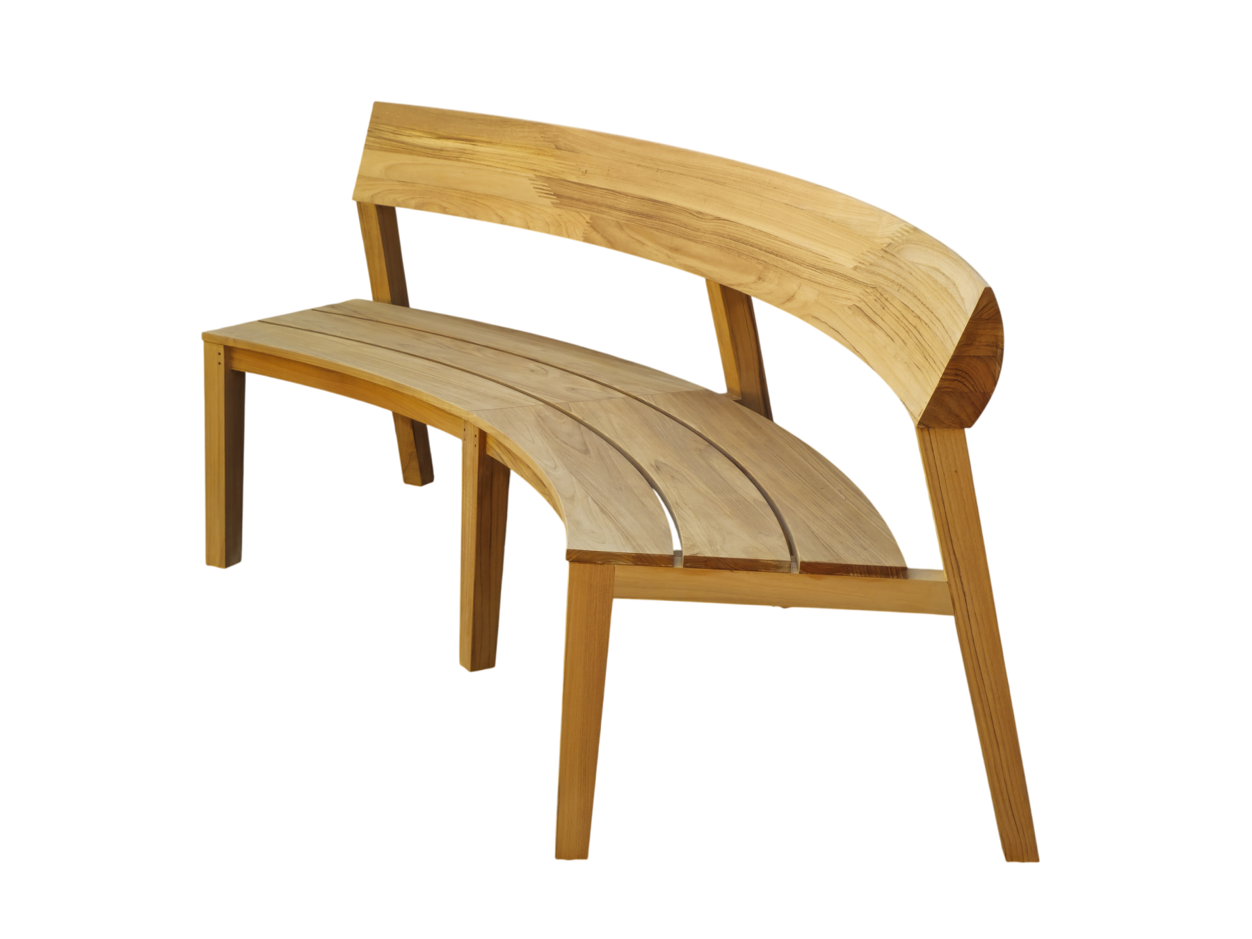 Veluta Curved Teak Bench | FSC® Certified