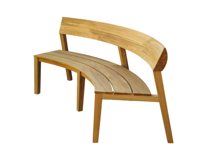 Veluta Curved Teak Bench | FSC® Certified